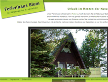 Tablet Screenshot of ferienhaus-blum.ruebenau.de